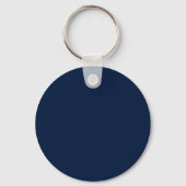 Classy Gold Floral Navy Blue Weddenschap Hartelijk Sleutelhanger (Achterkant)