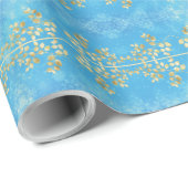 Classy Gold Floral Pattern Cadeaupapier (Rol Hoek)