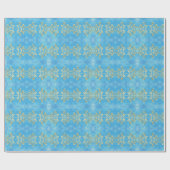 Classy Gold Floral Pattern Cadeaupapier (Vlak)
