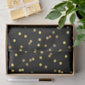 Classy Gold Foil Confetti Black Tissuepapier (Geschenk)
