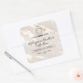 Classy Gold Foil Productlabel met Logo Vierkante Sticker (Envelop)