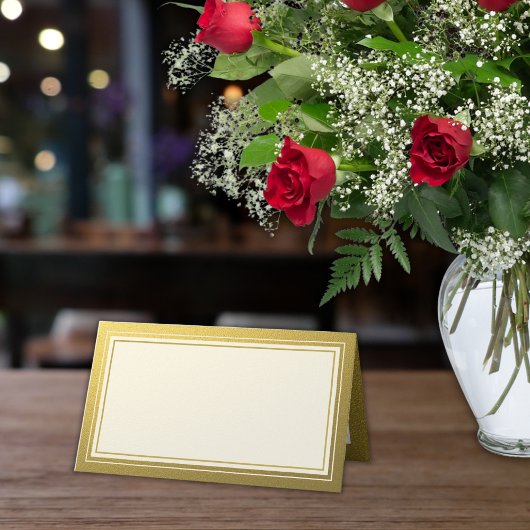 Classy Gold Glitter Border Jubileum Blank