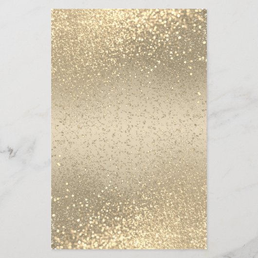 Classy Gold Glitter - Menu (Achterkant)