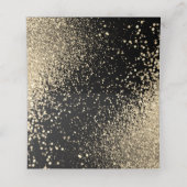 Classy Gold Glitter op zwart (Binnenkant ongevouwen)