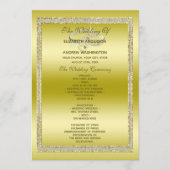 Classy Gold Glitter & Wedding Rings Program Programma (Voorkant)