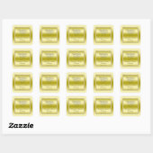 Classy Gold Glitter & Wedding Rings Vierkante Sticker (Vel)