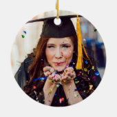 Classy Gold Graduation Cap and Tassel Photo Keramisch Ornament (Achterkant)
