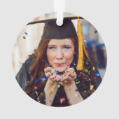 Classy Gold Graduy Cap en Tassel Photo Ornament (achterkant)