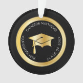 Classy Gold Graduy Cap en Tassel Photo Ornament (voorkant)