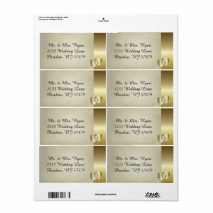 Classy Gold Heart Etiket