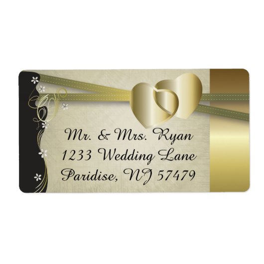 Classy Gold Heart Etiket (Voorkant)