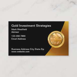 Classy Gold Investment Theme Cartes de visite