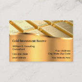 Classy Gold Investment Theme Cartes de visite (Devant)