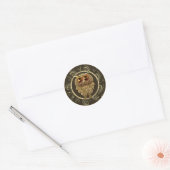 Classy Gold Jewels Steampunk Uil Stickers (Envelop)