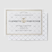 Classy Gold Law Afstuderen Vellum aangekondigd Vellum Uitnodigingen (Offset (Uitnodiging))