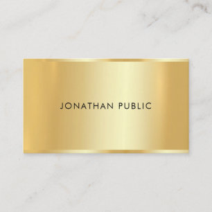 Classy Gold look Modern Minimalistische Sjabloon T Visitekaartje