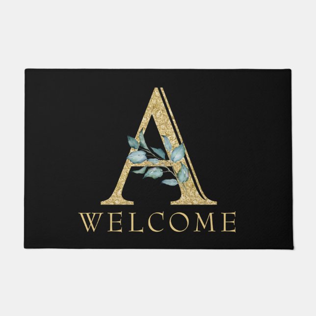 Classy Gold Monogram A met Griekenland Deurmat (Voorkant)