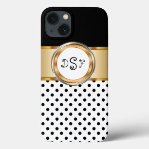 Classy Gold Monogram iPhone 13 Hoesje
