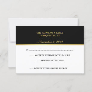 Classy Gold Noir Blanc RSVP