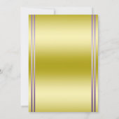 Classy Gold & Paarse, Trouwringen Trouwen Kaart (Achterkant)