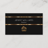 Classy Gold Real Estate House Theme Visitekaartje (Voorkant)