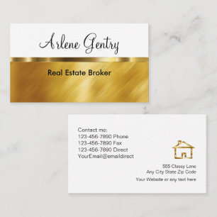 Classy Gold Real Estate Visitekaartjes