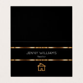 Classy Gold Realtor thème plié Carte de visite (Extérieur déplié)