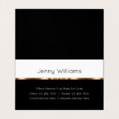 Classy Gold Realtor thème plié Carte de visite (Intérieur déplié)