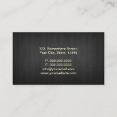 Classy Gold Stamp Dark Wood Visitekaartje (Achterkant)