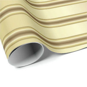 Classy Gold Stripe Patroon Cadeaupapier
