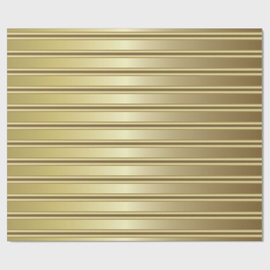 Classy Gold Stripe Pattern Cadeaupapier (Vlak)