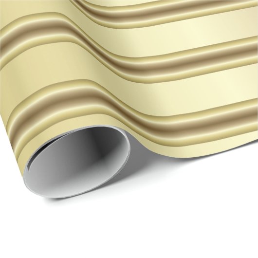 Classy Gold Stripe Pattern Cadeaupapier (Rol Hoek)