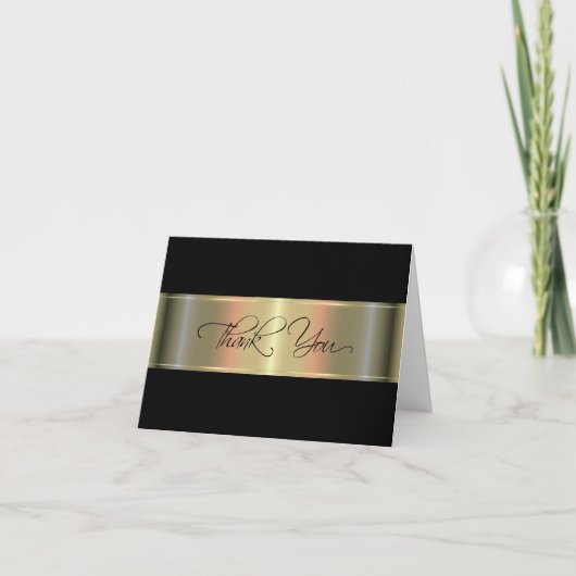 Classy Gold Tone Business Merci Cartes (Devant)