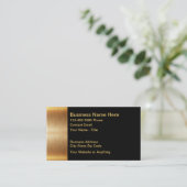 Classy Gold Tone Classic Carte de visite (Debout devant)