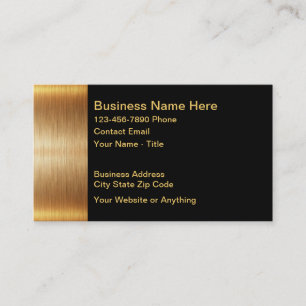 Classy Gold Tone Classic Carte de visite