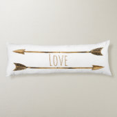 Classy Gold Tribal Arrows Paar's Initialen Lichaamskussen (Achterkant)