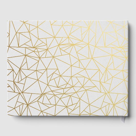Classy Gold & White Wedding Gastenboek (Achterkant)
