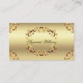 Classy Golden  Decor met foto- en QR-code Visitekaartje (Voorkant)