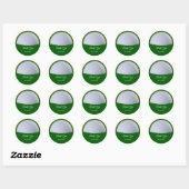 Classy Golf Ball Thème Stickers Merci (Feuille)
