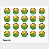 Classy Golf Gold Tone Golf Ball Stickers Merci (Feuille)