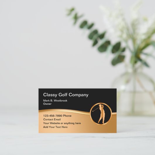 Classy Golf Thème Carte de visite moderne (Debout devant)