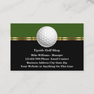 Classy Golf Theme Upscale Visitekaartjes