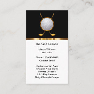 Classy Golf Training Carte de visite vertical