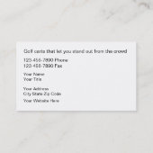 Classy Golf-Visitekaartjes Visitekaartje (Achterkant)