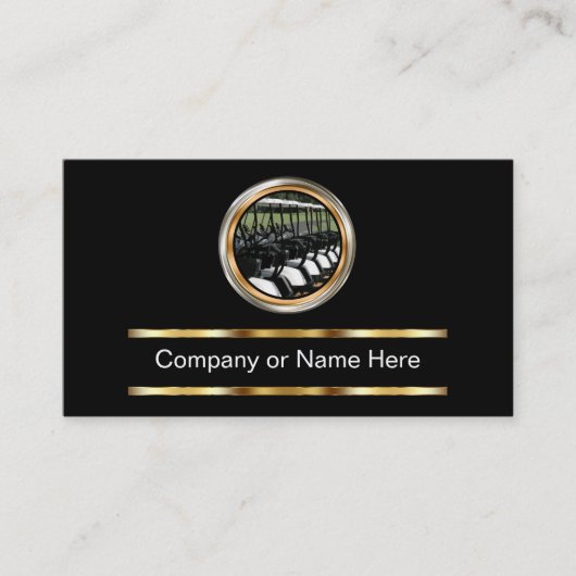 Classy Golfkar Embleem Visitekaartjes (Voorkant)
