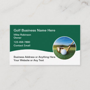 Classy golfthema Moderne Visitekaartjes