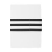 Classy Goud Lijst Zwart Wit Strepen Bruiloft Uitnodigingen Wikkel (Achterkant Voorbeeld)