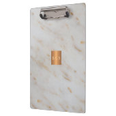 Classy goud staal koper metallic grijs marmer klembord (Links)