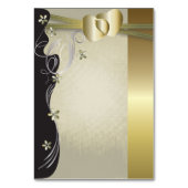 Classy Gouden Hart Bruiloft Collectie Kaart (Achterkant)