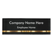 Classy goudkleurig personeel naambadge (Voorkant)